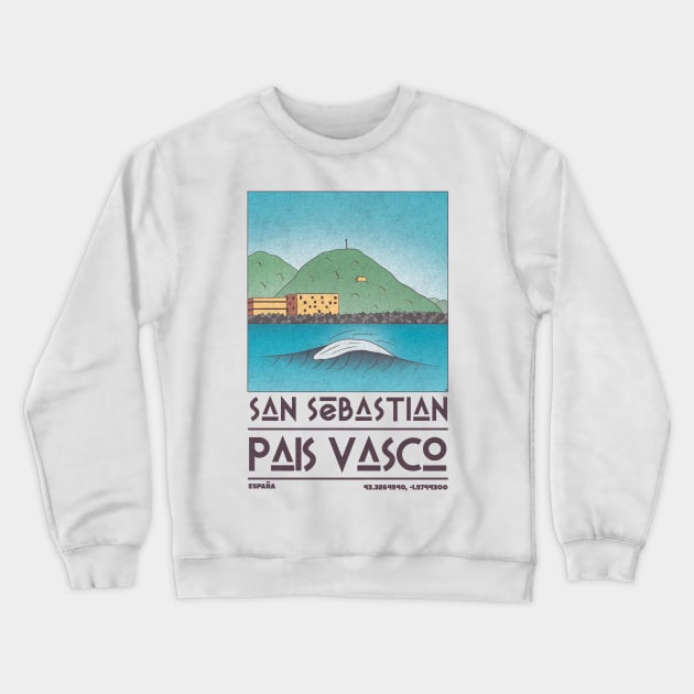 San Sebastian, Basque Country Crewneck Sweatshirt by JDP Designs